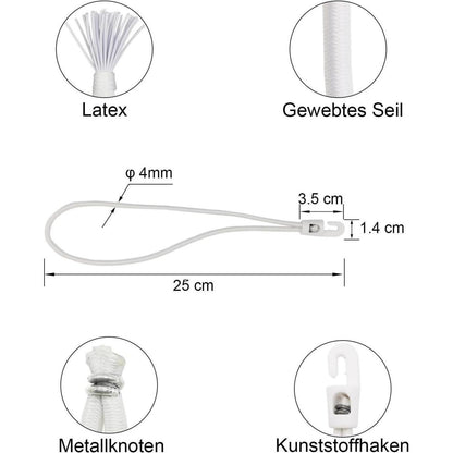 Spanngummis mit Haken 50er Set - 25cm Expander für Camping & Planen