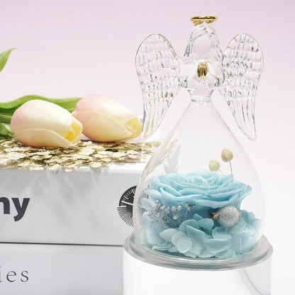 Ewige Rose Engel Figur Geschenke für Frauen Mama Weihnachten Valentinstag