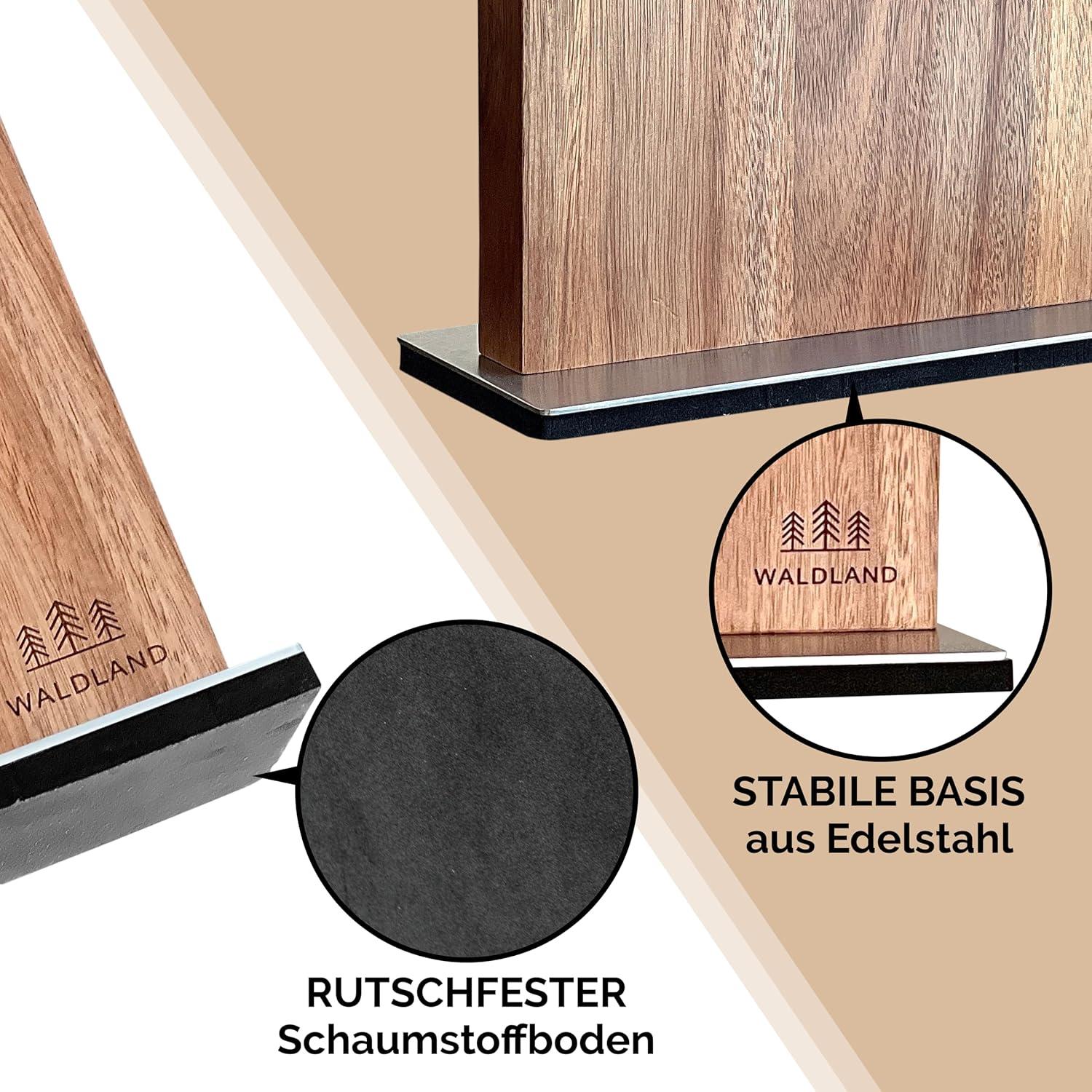 Messerblock magnetisch Akazienholz groß extra starke Magnete