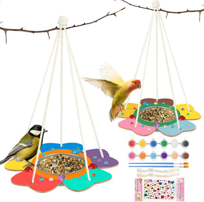 Kinder DIY Holz Vogelfutter Craft Kit, 2er-Set Outdoor Paint Spielzeug