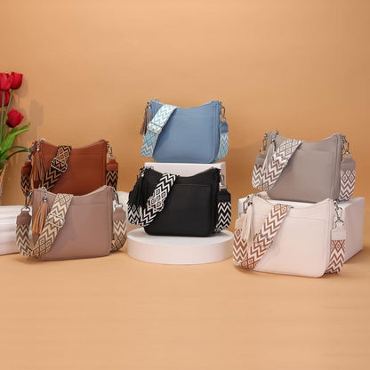 Handtasche Damen Mittelgroß Umhängetasche Crossbody Beige