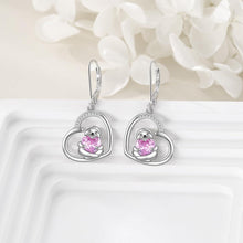 VONALA Pilz Ohrringe 925 Sterling Silber Rote Dangle Heart