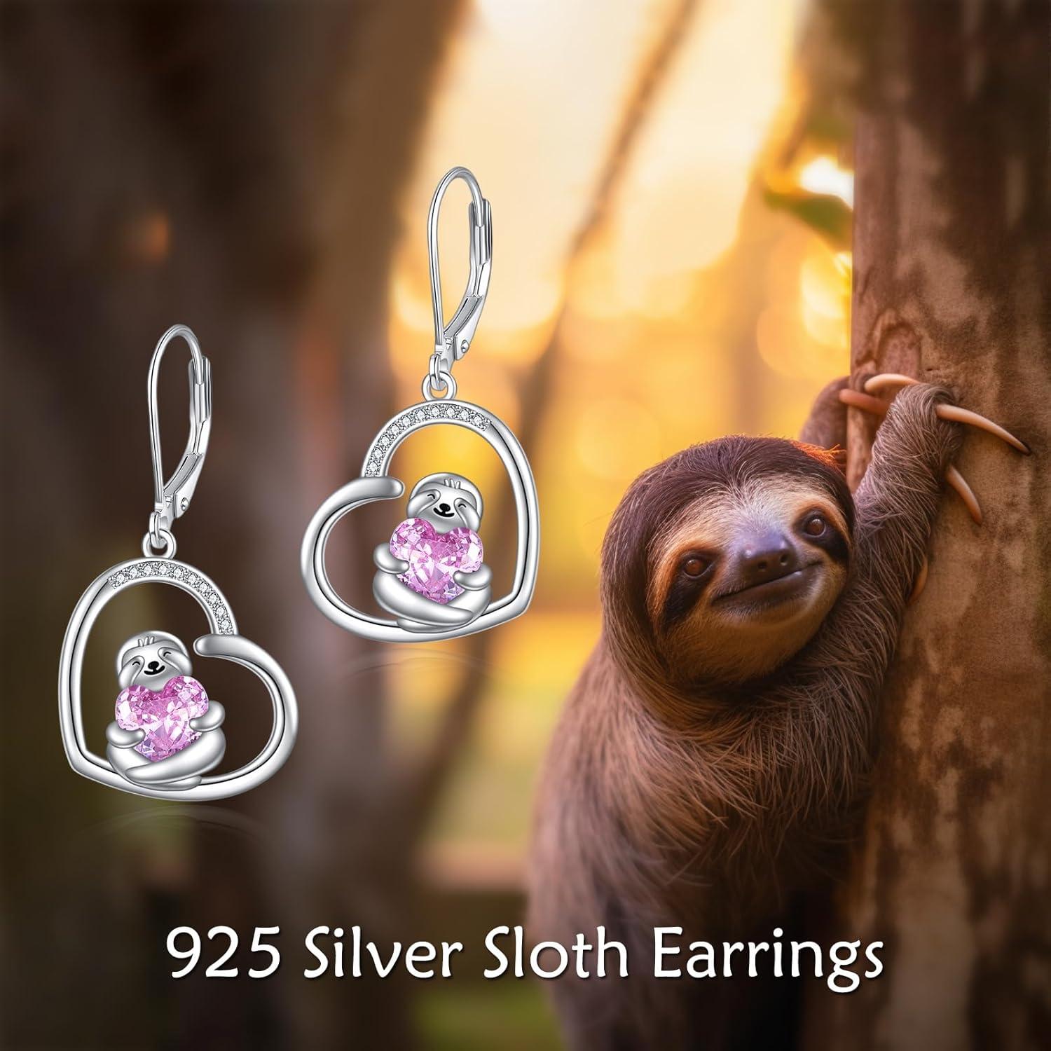 925 Sterling Silber Pilz Ohrringe Rotes Herz Dangle Ohrringe