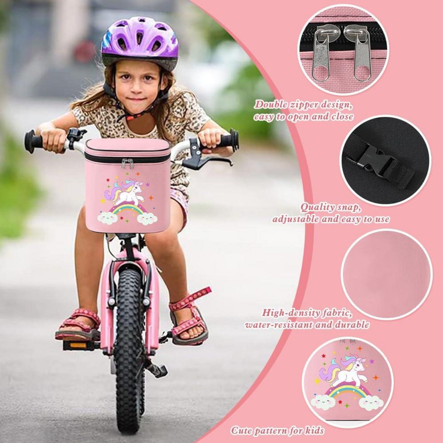 Fahrradtasche Kinder wasserdicht für Laufrad Scooter Pink