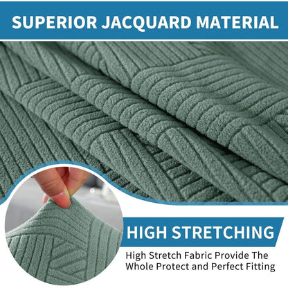 Stretch Stuhlhussen Set 4er - Grün - Waschbar & Universal