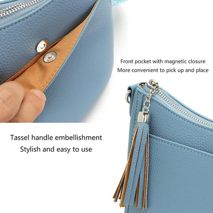 YISUOHOOM Damen Umhängetasche Crossbody Bag Himmelblau