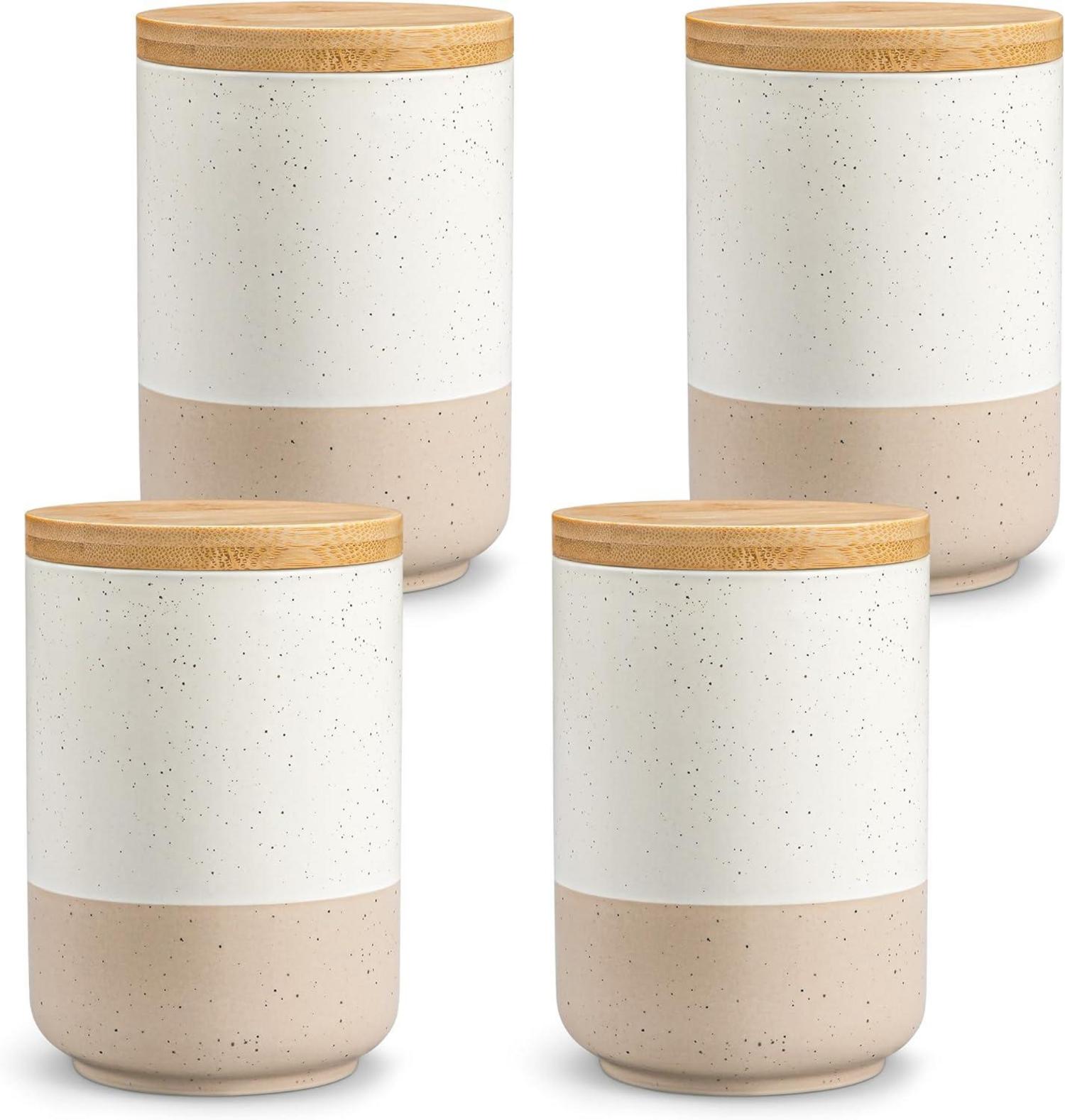 Keramik Vorratsdosen mit Luftdichtem Deckel 550ml 4er Set