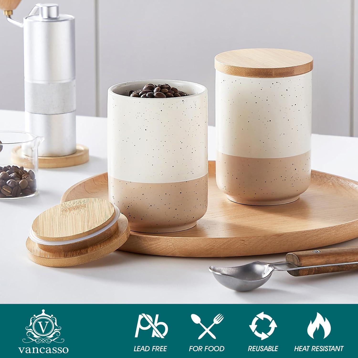 Keramik Vorratsdosen mit Luftdichtem Deckel 550ml 4er Set