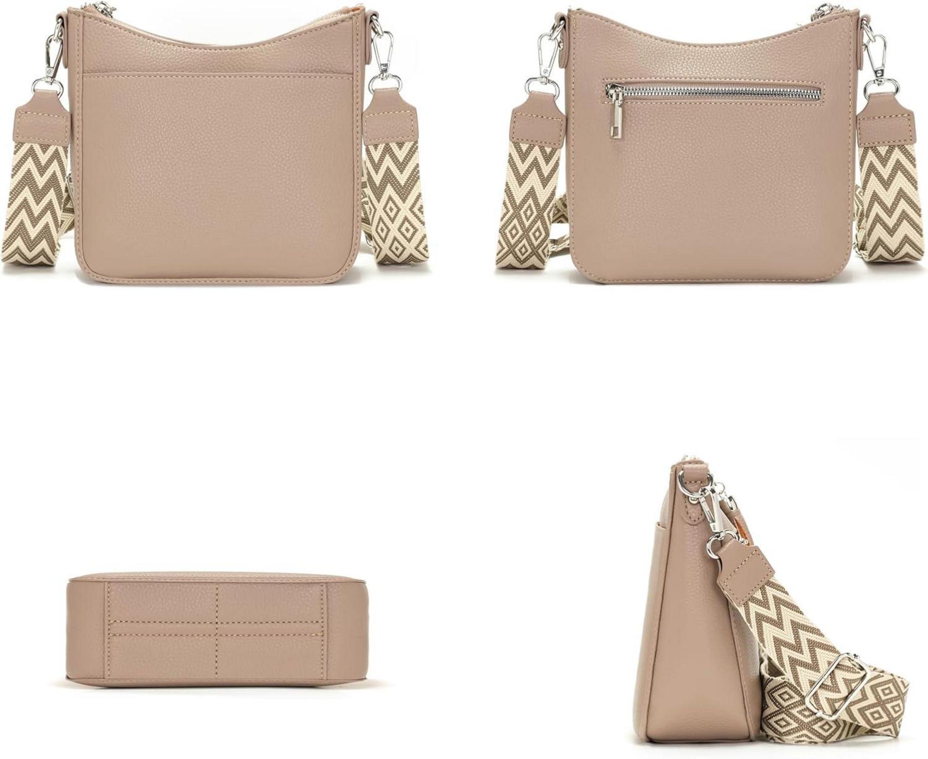 YISUOHOOM Damen Handtasche Khaki Crossbody Umhängetasche RFID vegan Leder