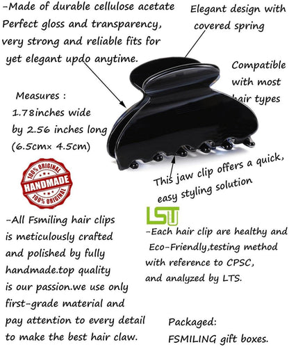 FSMILING Haarklammer Set für Frauen, Acetat Haarspangen in Schildpatt-Optik