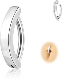 SEO Bauchnabelpiercing Titan 14G Clicker Schwarz Zirkonia Belly