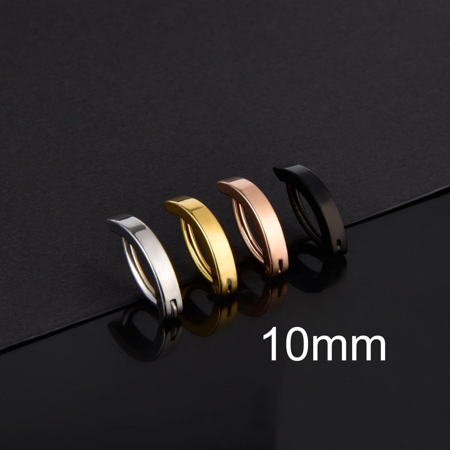 14G Schwarzes Titan Bauchnabelpiercing Clicker Zirkonia 10mm/12mm