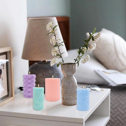 Kerzenformen Silikon Set für DIY Handwerk Home Dekor, 4 Stück