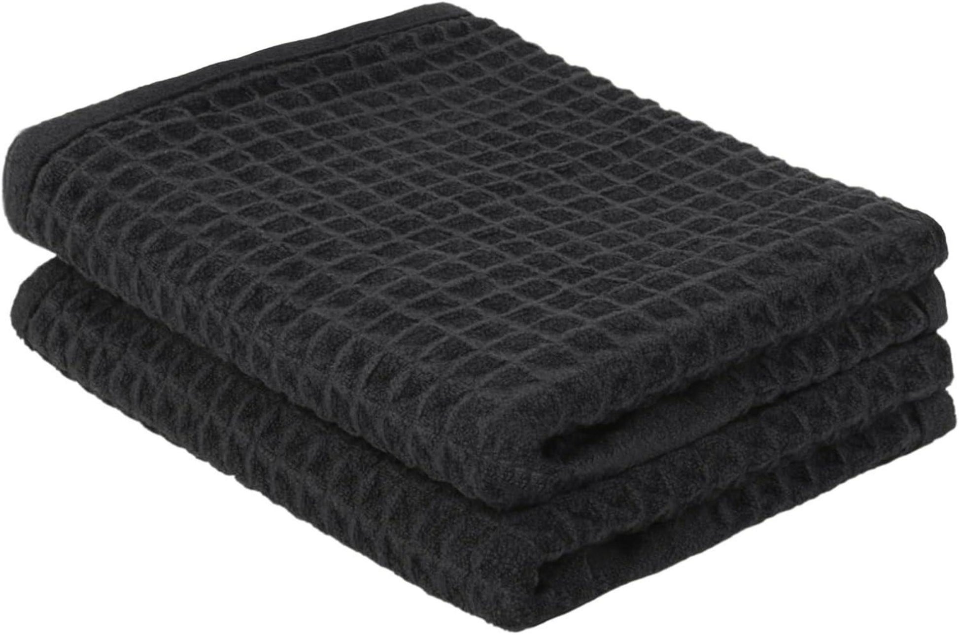 2er Pack Mikrofaser Geschirrtücher Schwarz 41x66cm