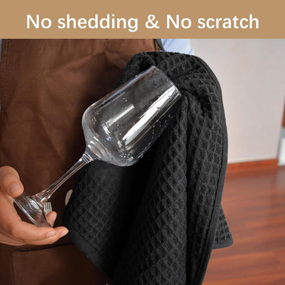 2er Pack Microfaser Geschirrtücher 41x66cm Küchentücher Schwarz