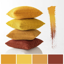 MIULEE 4er Set 40x40 Kordsamt Kissenbezüge Boho Dekor Orange