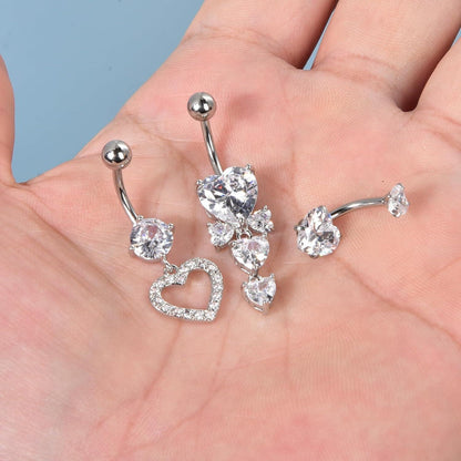 Bauchnabelpiercing Set 316L Chirurgenstahl 14Gauge 10mm