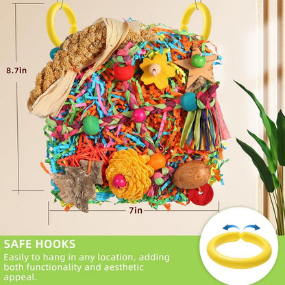 Vogelfutterspielzeug Grasmatte Kletterwand für Sittiche & Papageien