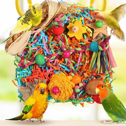 Vogelspielzeug Sittich Papagei Nymphensittich Grasmatte Kletterwand