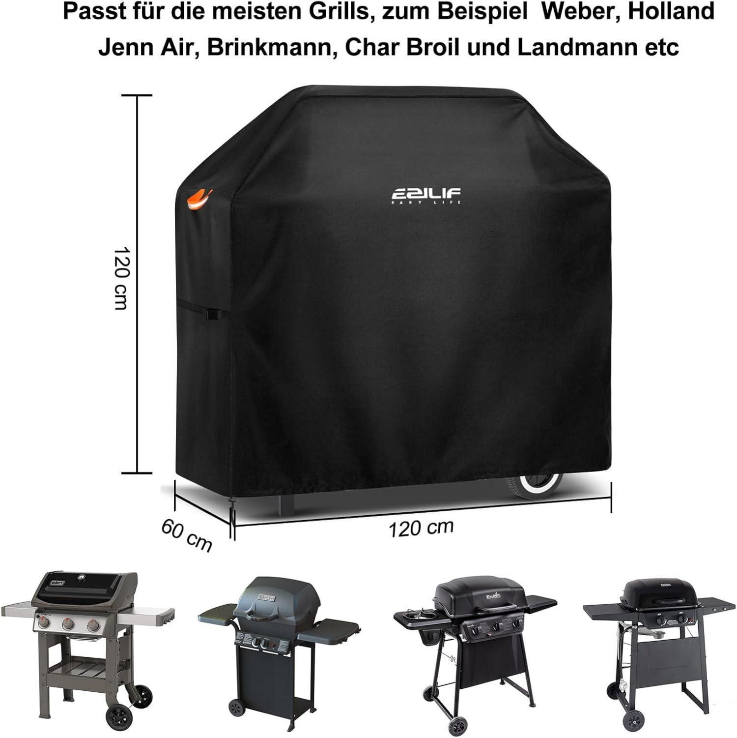 Wetterfeste Grillabdeckung 120x60x120 cm mit Reflexstreifen