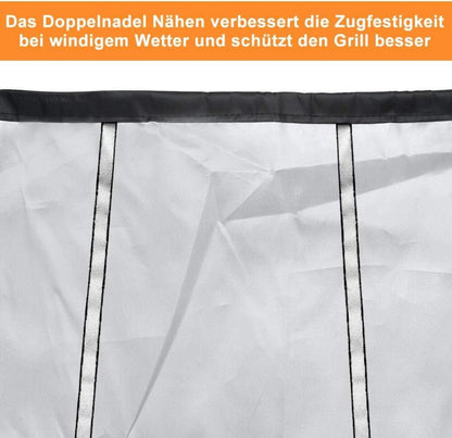 Grillabdeckung 120x60x120 cm Wetterfest Gasgrill Abdeckhaube 210D Oxford-StoffSchutzhülle für Brinkmann Weber Jenn Air