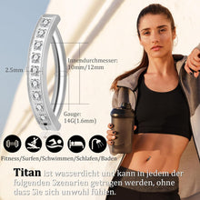 Bauchnabelpiercing Titan 14G Clicker Schwarz Zirkonia