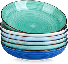 Suppenschalen Set 6er 1500ml Blau Steinzeug