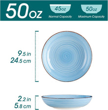 vancasso Bonita Suppenschalen Set 6er 1500ml Blau Stonezeug