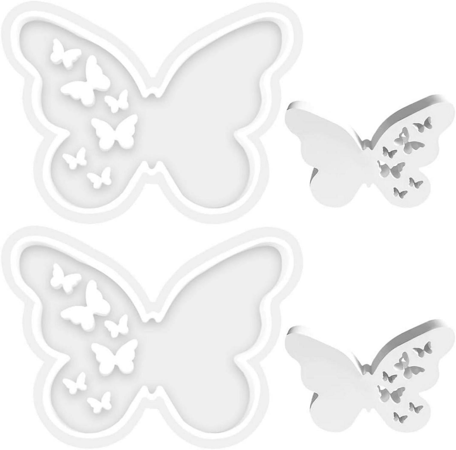 Silikonform Schmetterling Gießform Gipsform Kerzen Sommer 2pcs