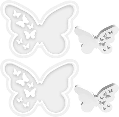 Silikonform Schmetterling Gießform Gipsform Kerzen Sommer 2pcs