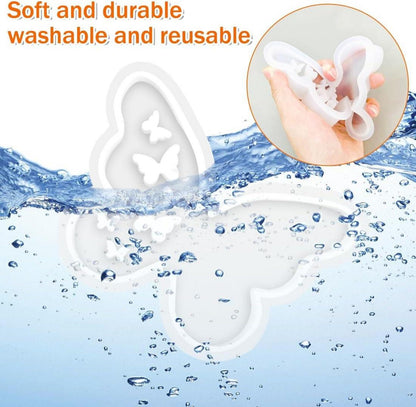 2er Set Silikonform Schmetterling Gießformen Gipsform Kerzen Sommer & Frühling