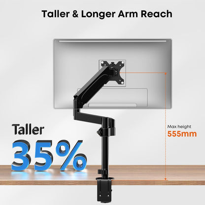 Monitor Arm mit Laptop Halterung für 17-32 Zoll LCD LED Bildschirm