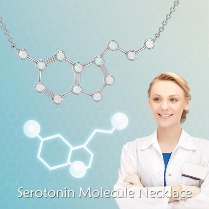 Molekulares Serotonin Halskette Opal Dopamin Schmuck - Geschenk für