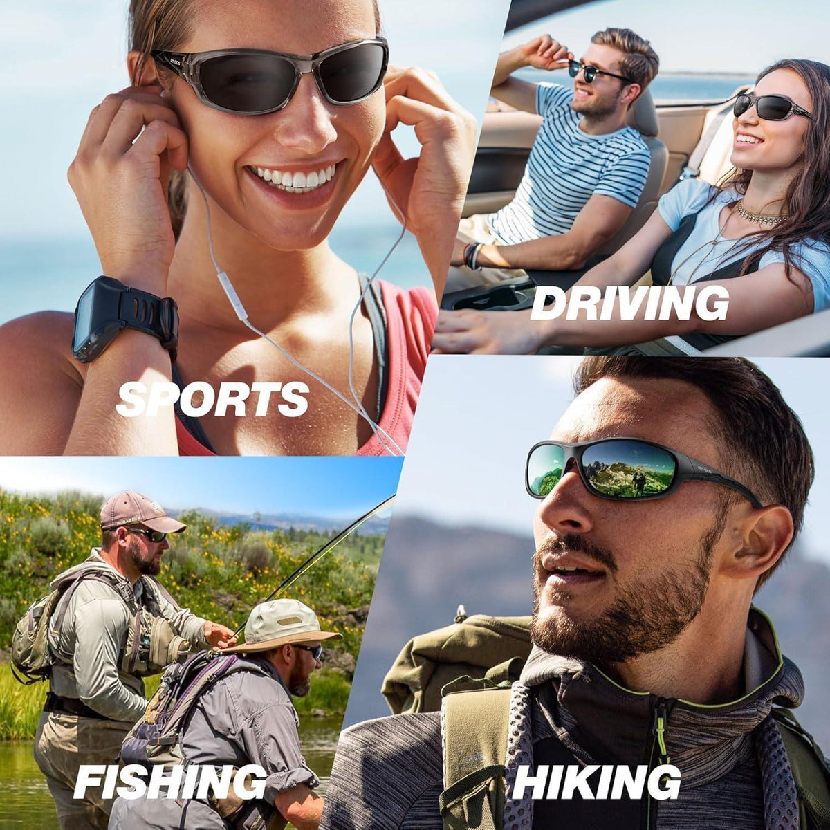 Sportbrille polarisiert UV400 TR90 ultraleicht für Damen Herren