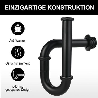 Siphon Waschbecken Ablaufgarnitur Passgenau Edelstahl