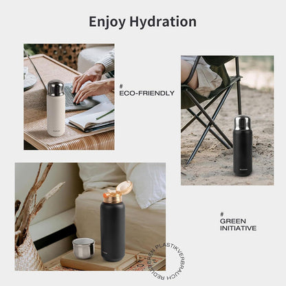 520ml Edelstahl Trinkflasche mit Thermoskanne und Trinkbecher