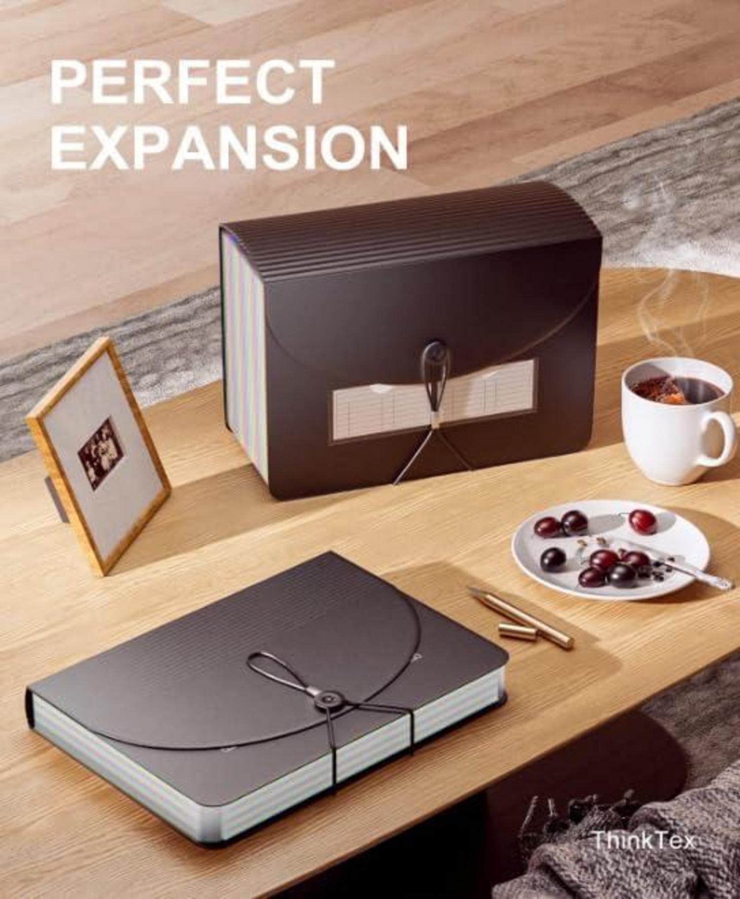 Dokumentenmappe A4 26 Taschen Erweiterbarer Akkordeon Datei Organizer