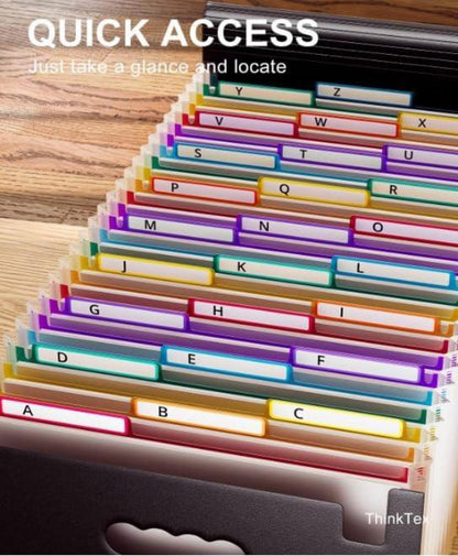 Dokumentenmappe A4 26 Taschen Akkordeon Ordner Tragbar