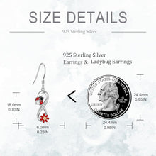 925 Sterling Silber Marienkäfer Unendlichkeit Ohrringe in