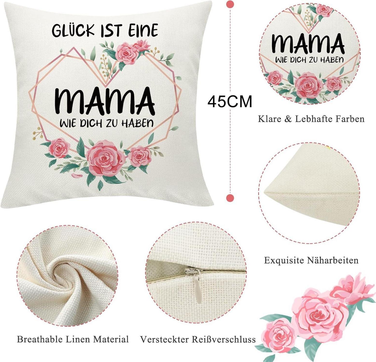 Sunia Mama Geschenk Weihnachten Kissenbezüge 45x45 cm