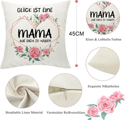 Sunia Mama Geschenk Weihnachten Kissenbezüge 45x45 cm