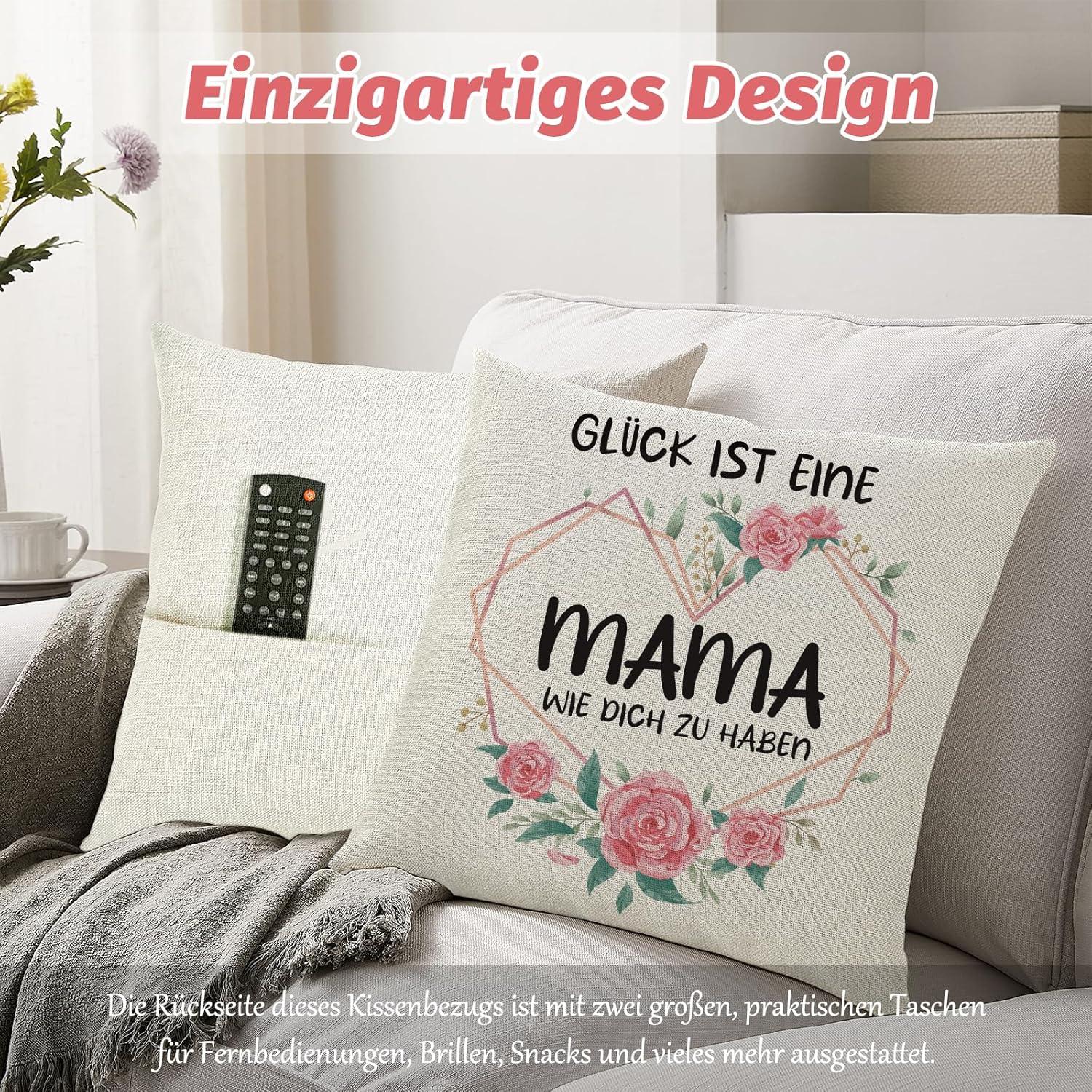 Weihnachtsgeschenk Kissenbezüge Mama 45x45cm Dekokissen Taschen