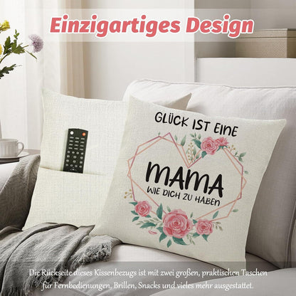 Weihnachtsgeschenk Kissenbezüge Mama 45x45cm Dekokissen Taschen