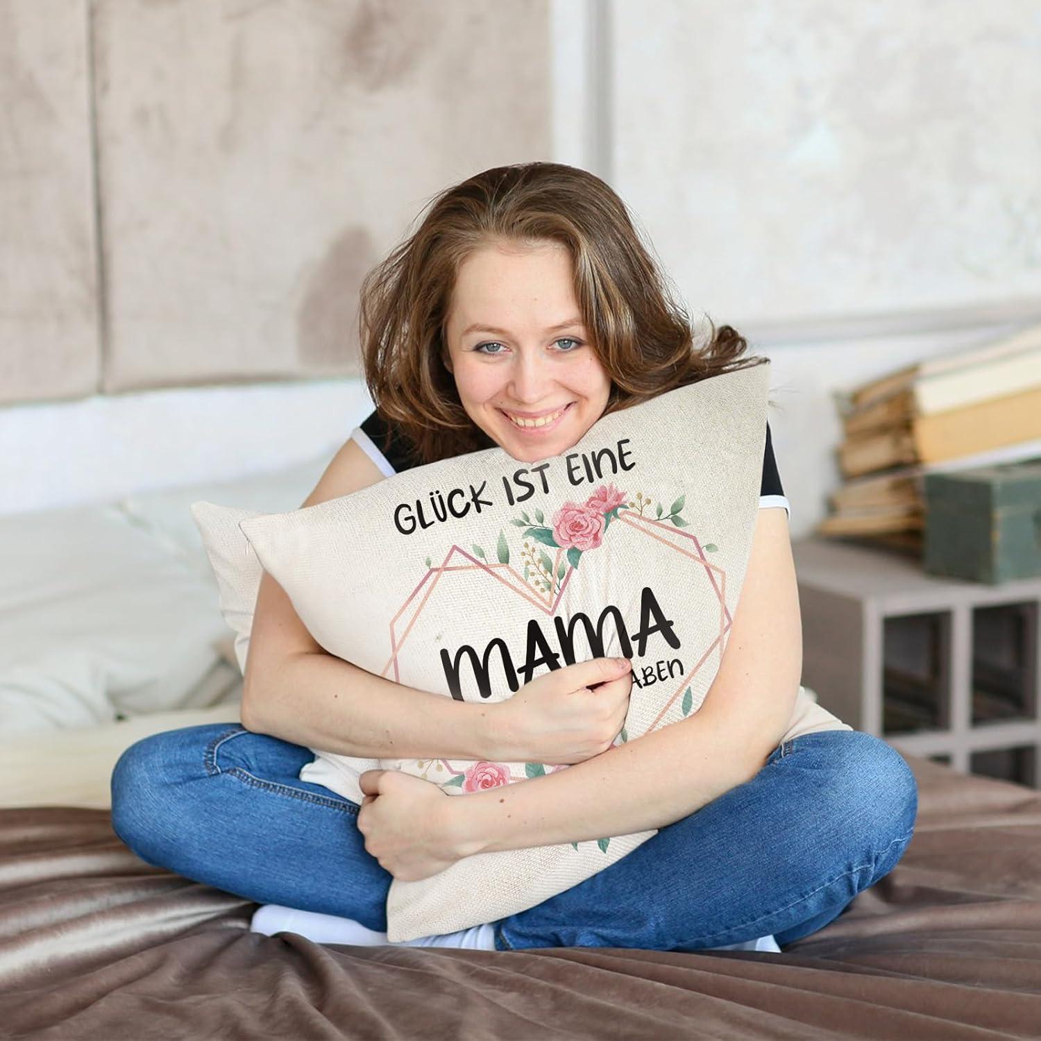Sunia Mama Geschenk Weihnachten Kissenbezüge 45x45 cm Taschen Kräftige