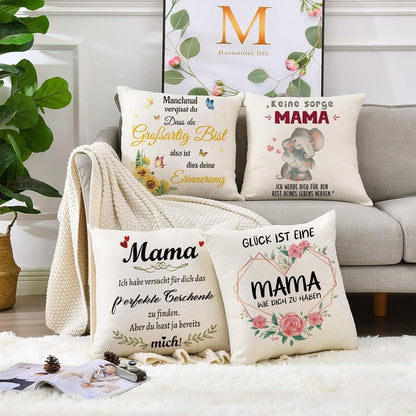 Sunia Mama Kissenbezug 45x45 Weihnachtsgeschenk Dekokissen Taschen