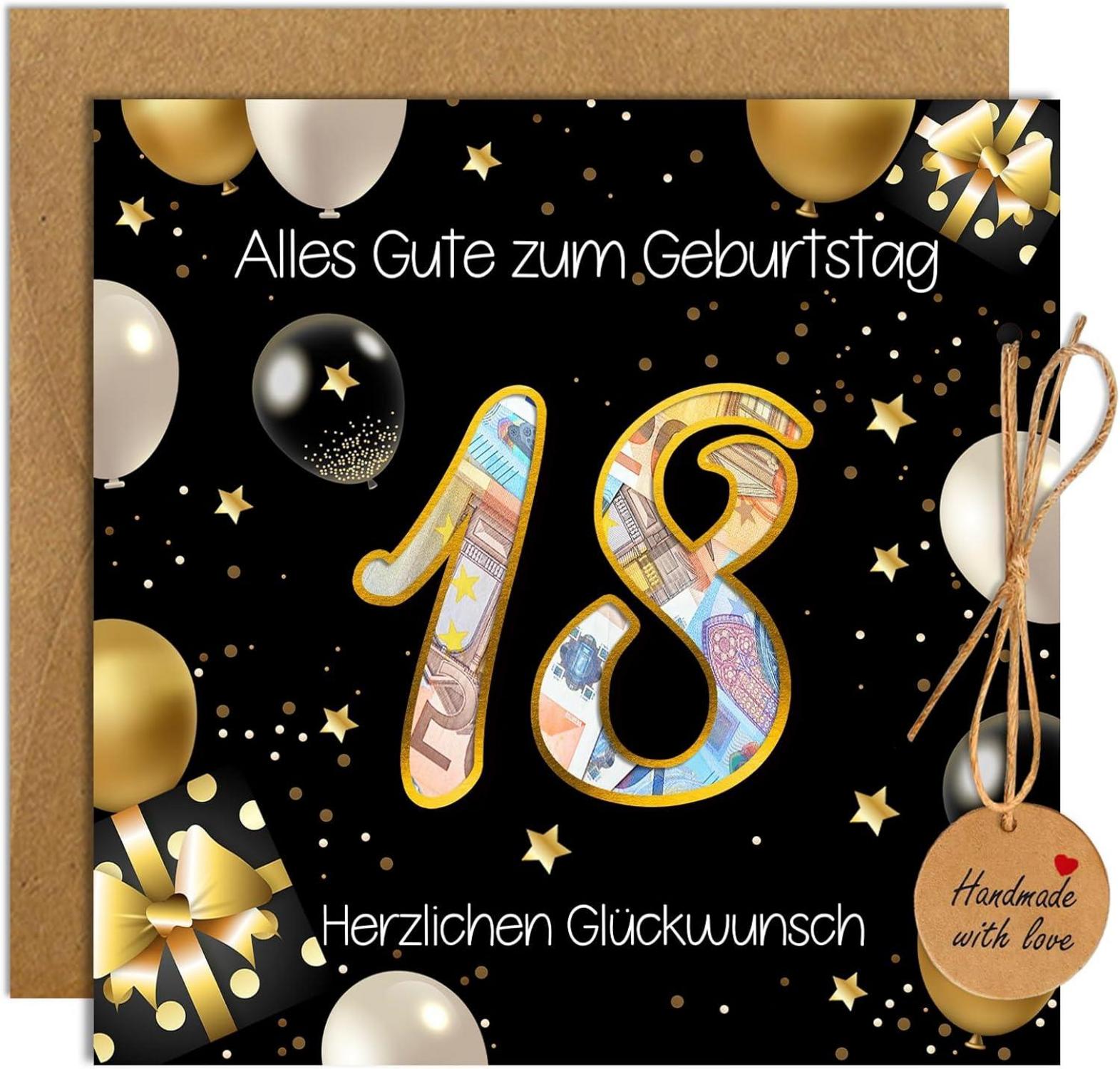 Luckeey Geldgeschenke 18. Geburtstag Verpackung Umschläge Grußkarte