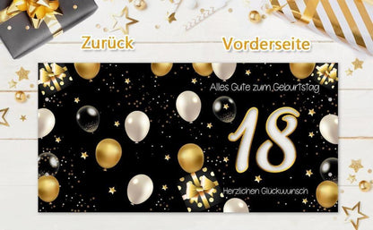 Luckeey 18. Geburtstag Geldgeschenke Verpackung Umschlägen Grußkarte