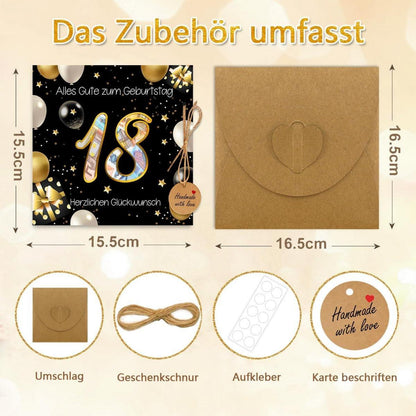 18. Geburtstag Geldgeschenke Verpackung Umschläge Grußkarte