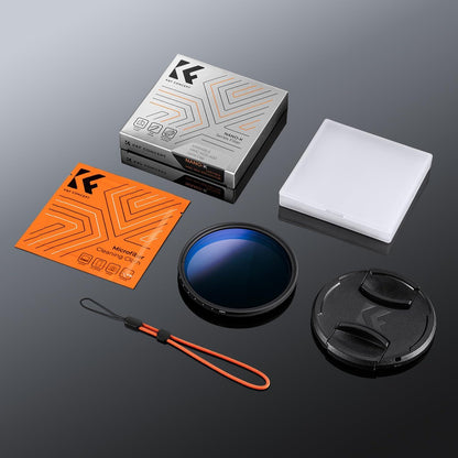 55mm ND Filter Variabler Graufilter ND2-400 1-9 Blendenstufen Ultra-Dünn