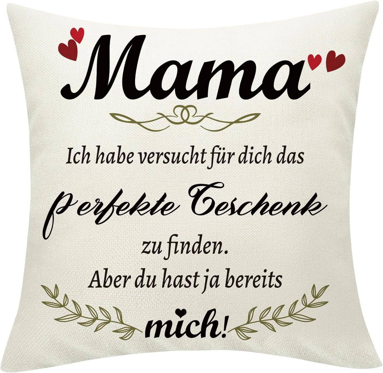 Sunia Weihnachtsgeschenk Mama Kissenbezüge 45x45cm mit Taschen